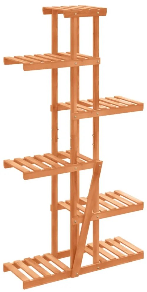 tömör fenyőfa virágtartó állvány 75x25x140,5 cm