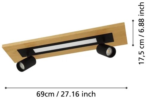 Eglo 39748 - LED Spotlámpa TORRESTRALLE LED/12W/230V + 2xGU10/4,5W