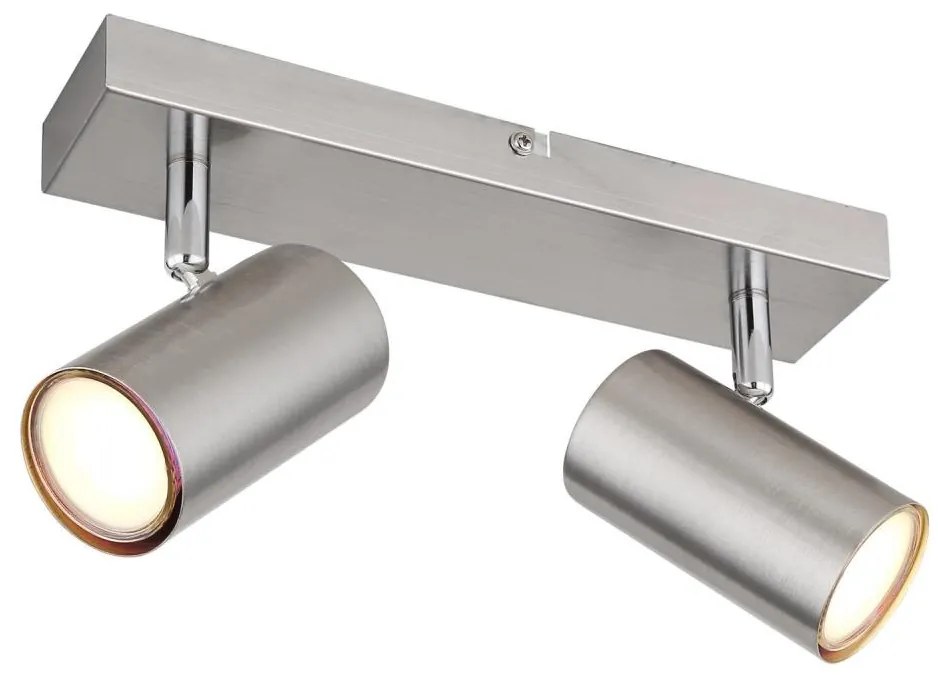 Globo 57911-2 - spotlámpa ROBBY 2xGU10/25W/230V matt króm