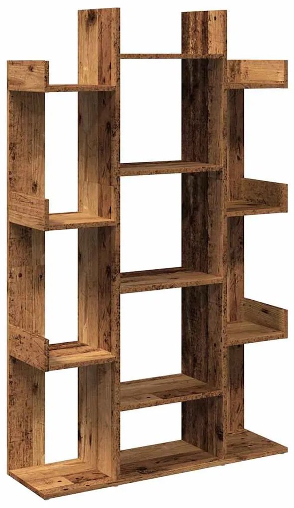 Könyves szekrény Régi fa 86x25,5x140 cm Gépelt fa