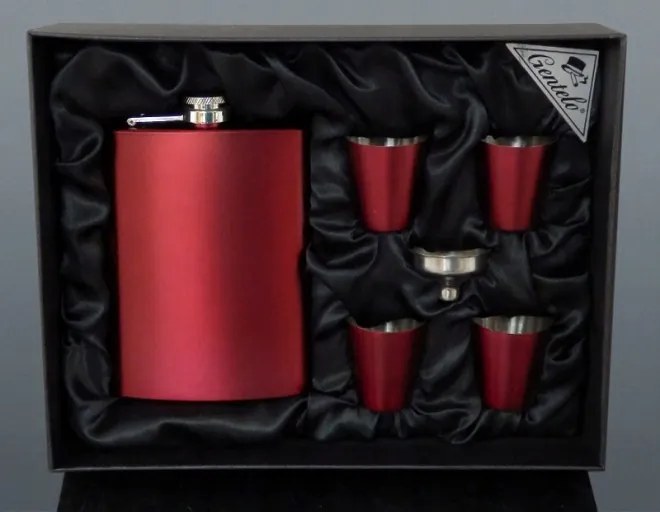 Csípő Lombik 4 Pohár Bordó Tölcsér 4263