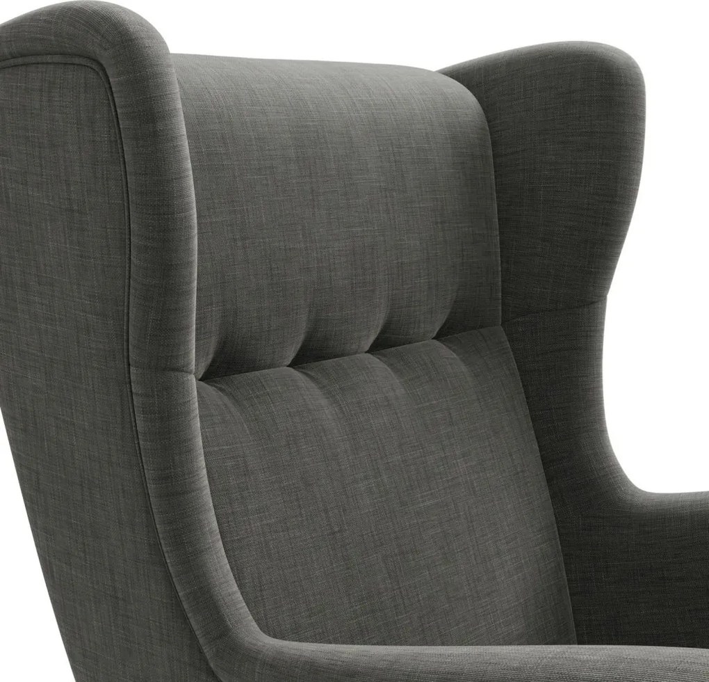 Uszak Mini fotel, fonott, fekete