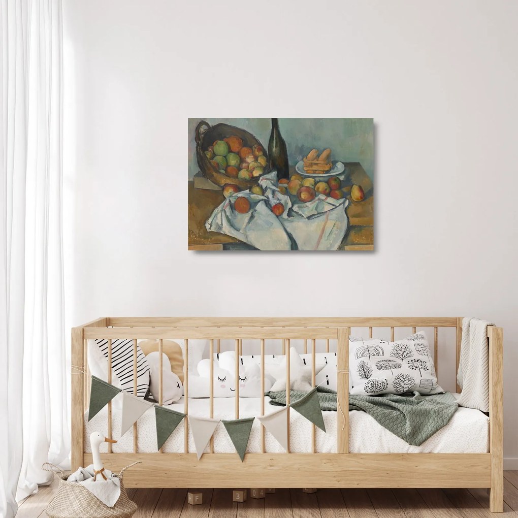 Üveg kép - Paul Cezanne, The Basket of Apples, reprodukciók (70x50 cm)