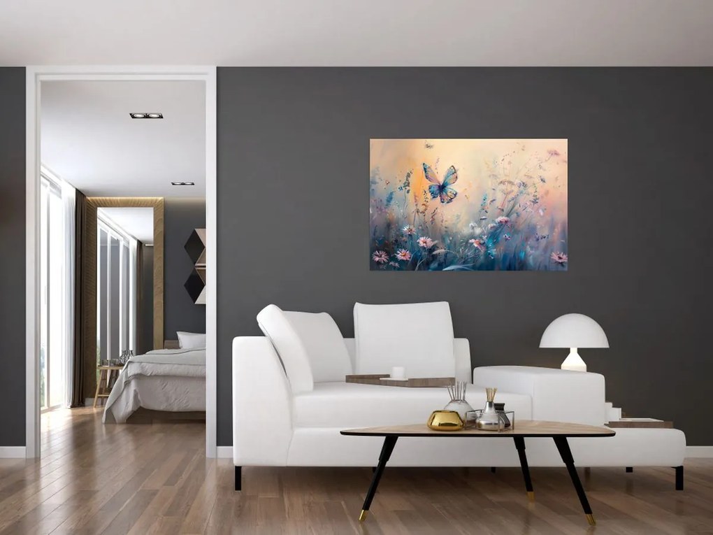Kép - Rét pillangóval II (90x60 cm)