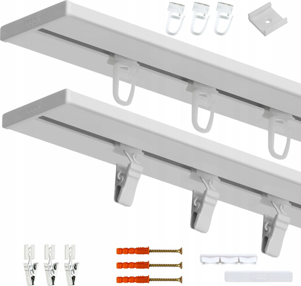 Mennyezeti Függönykarnis Szimpla 340 CM Alumínium Sín Profil Csak 7,5MM