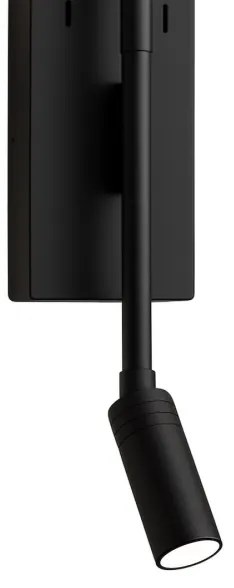 LED fali lámpatest TORCH LED/6W/230V + LED/3W fekete