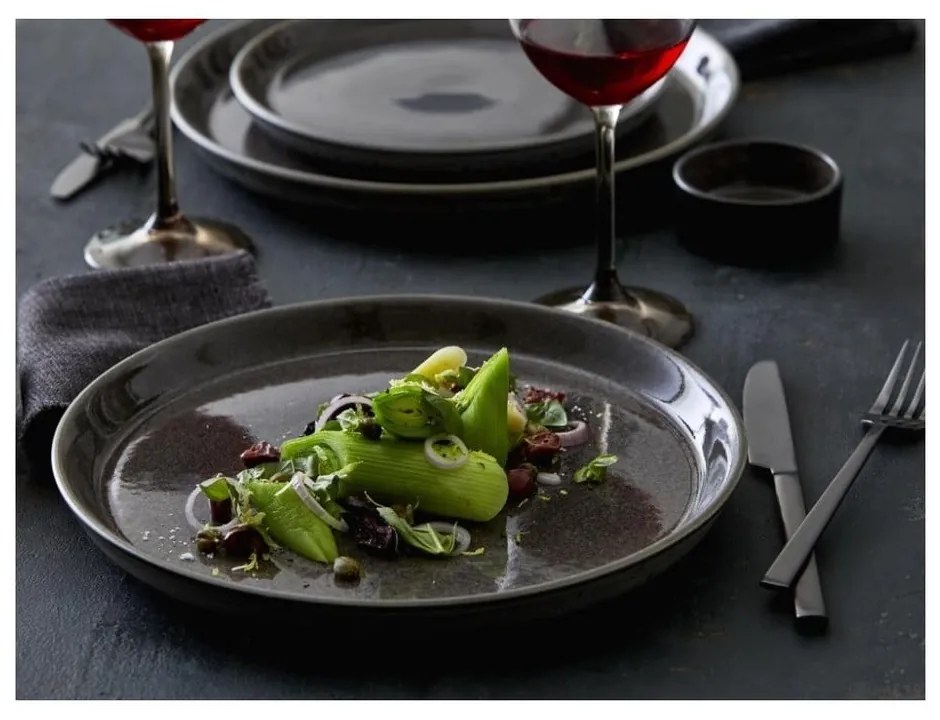 Sötétszürke kőedény tányér ø 27 cm Gastro Grey/Grey – Bitz