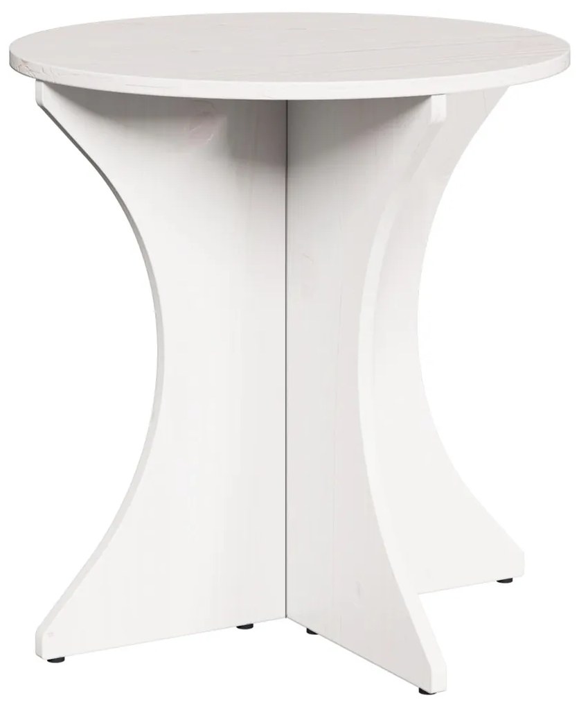Dohányzóasztal 2 pcs Fehér 46 x 46 x 47 cm Tömör fenyőfa