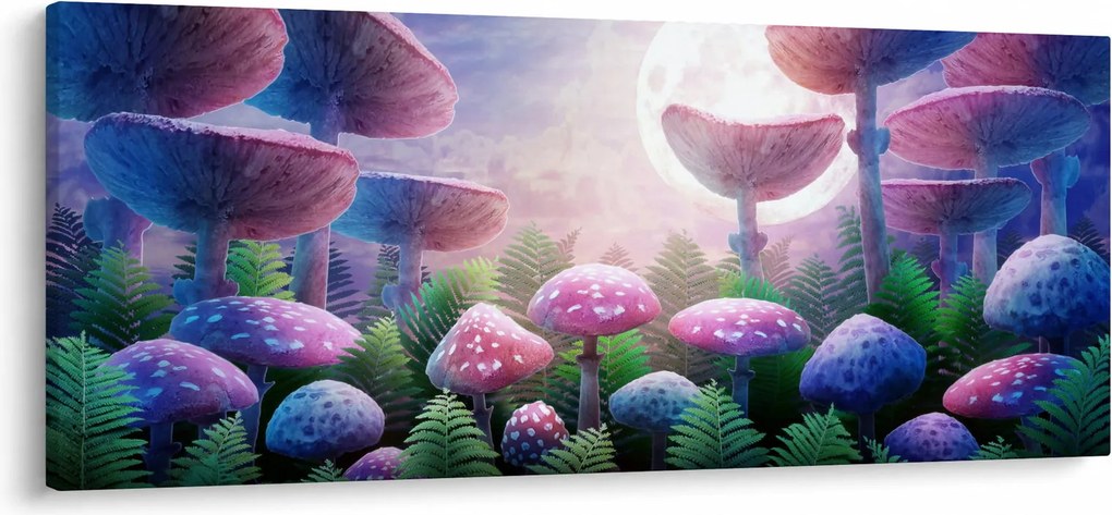Kép - Gomba teliholdkor, grafika (120x50 cm)