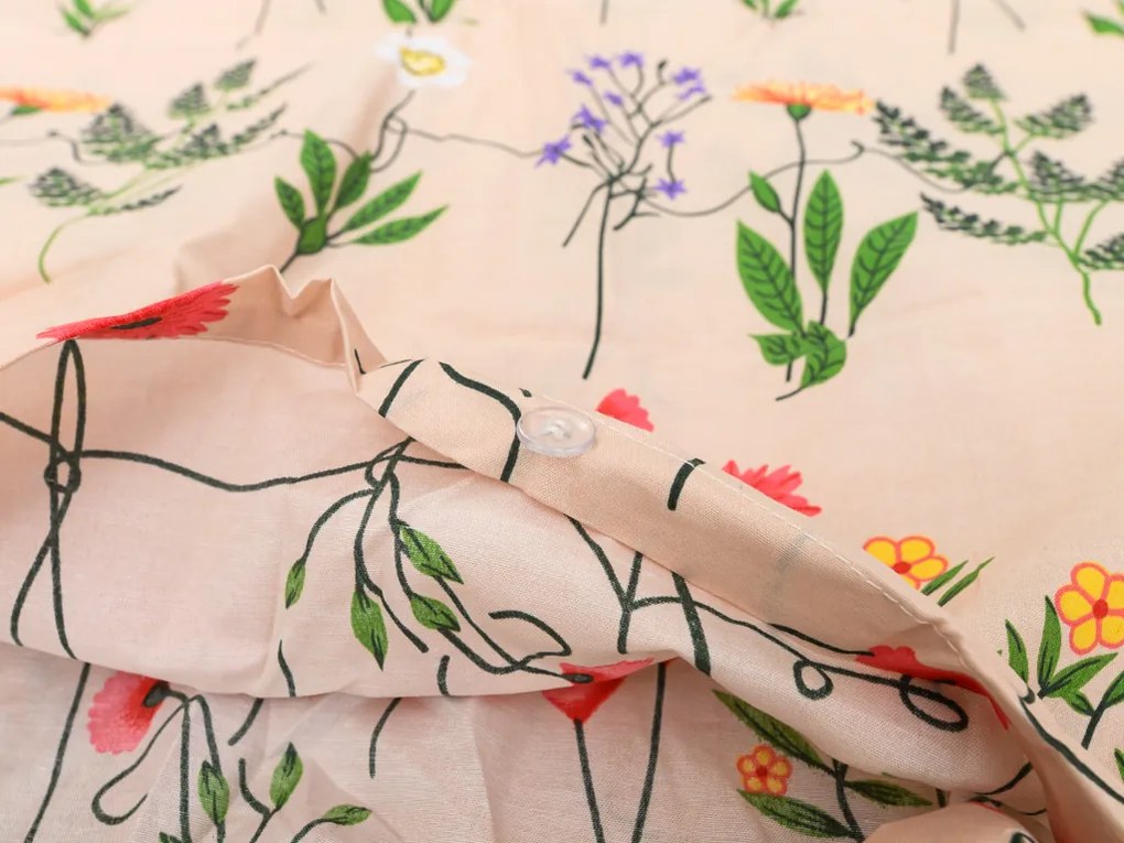 HERBAR BLEND bézs pamut ágyneműhuzat Ágyneműhuzat mérete: 70 x 90 cm | 140 x 220 cm