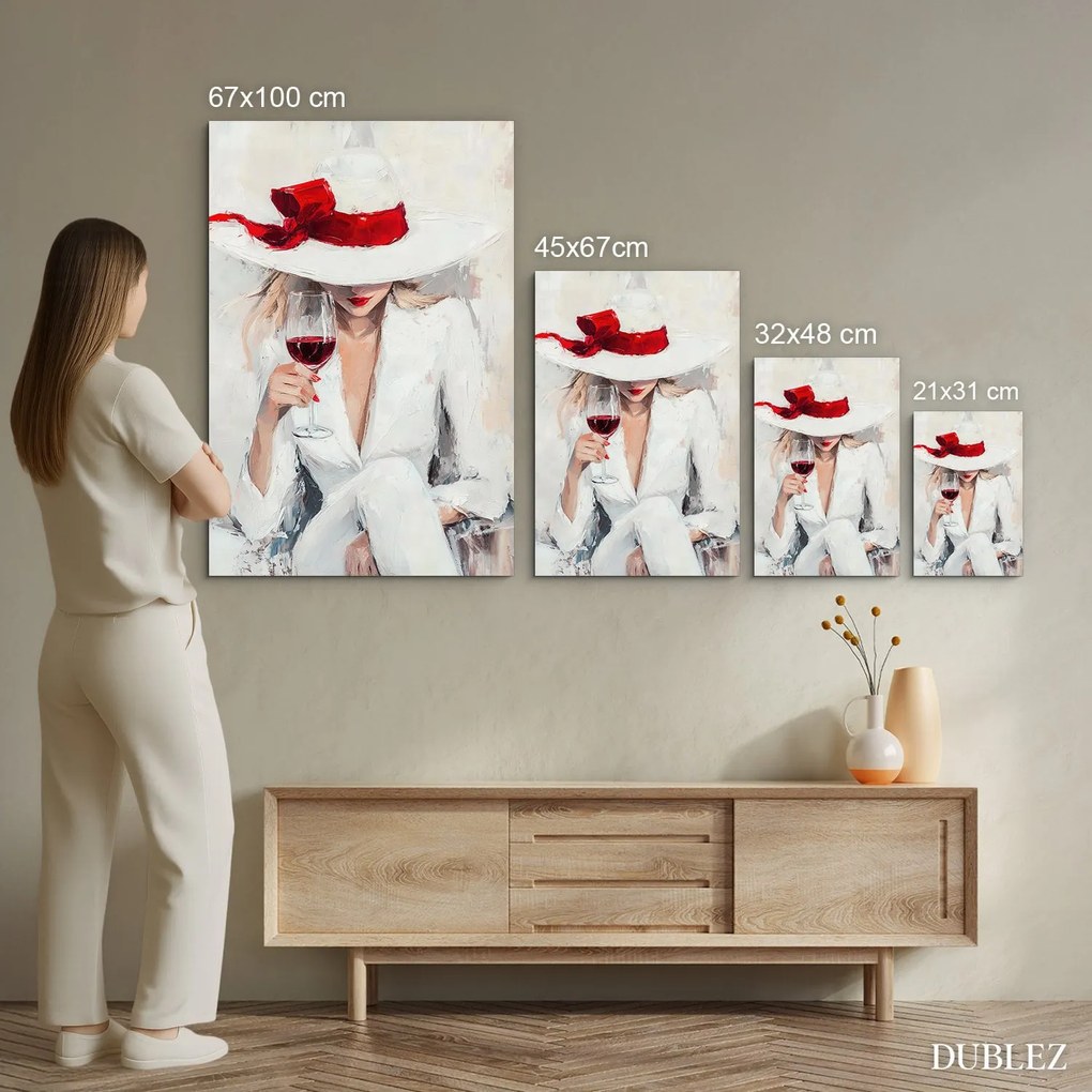 DUBLEZ | Divat művészet kép - Nő borral