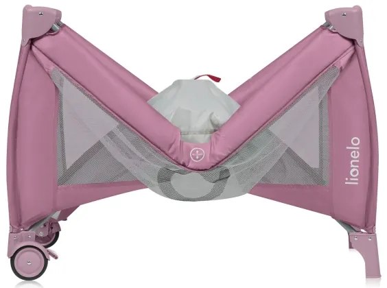 Lionelo - STEFI PLUS utazóágy, rózsaszín magnólia