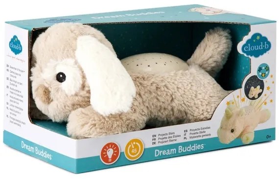 Cloud B - Snuggle Buddy projektorral 2xAAA kutya