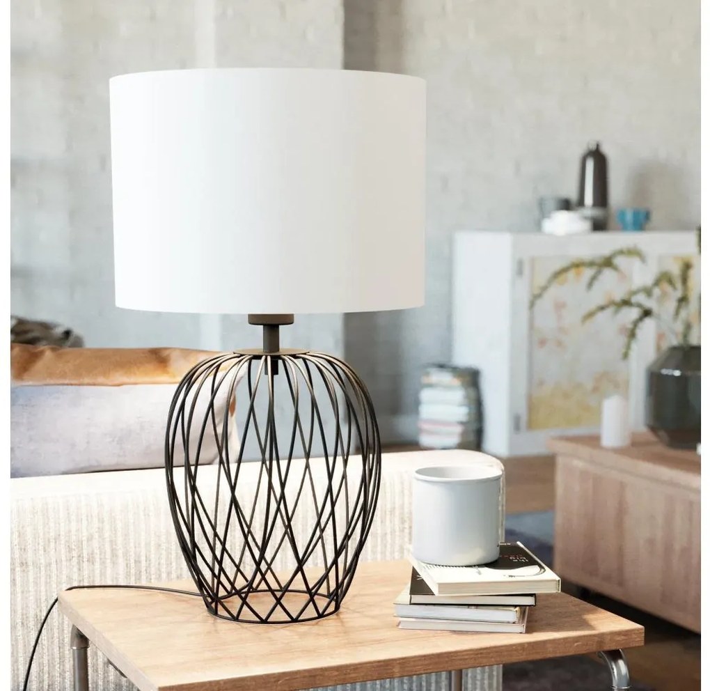 Eglo 43652 - Asztali lámpa NIMLET 1xE27/40W/230V fehér