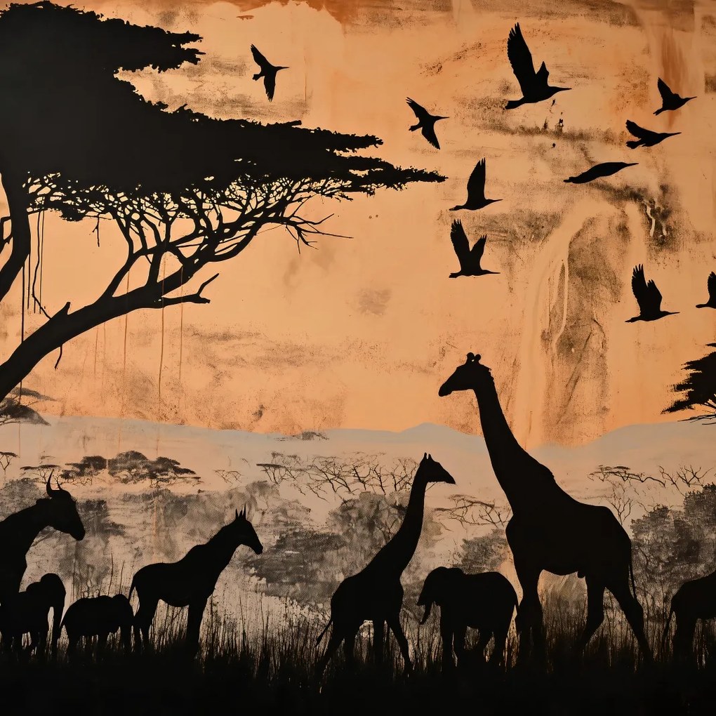 Poszter 30x30cm Vázlatok a szavannáról