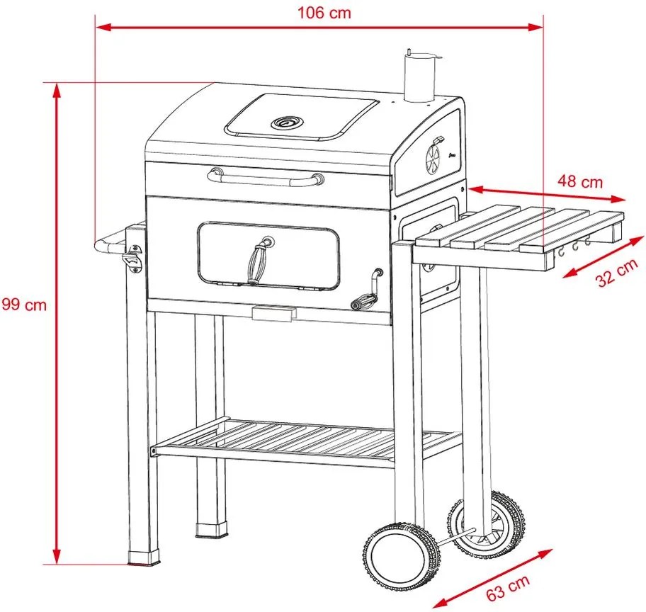 Avenberg VOLCANO BULL Multifunkciós grill füstölővel