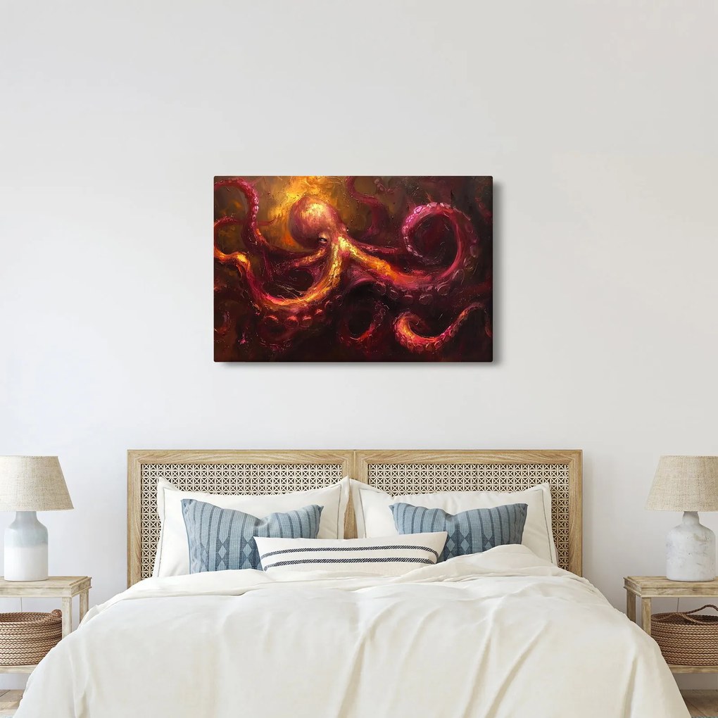 Kép - Polip, olajfestmény (90x60 cm)