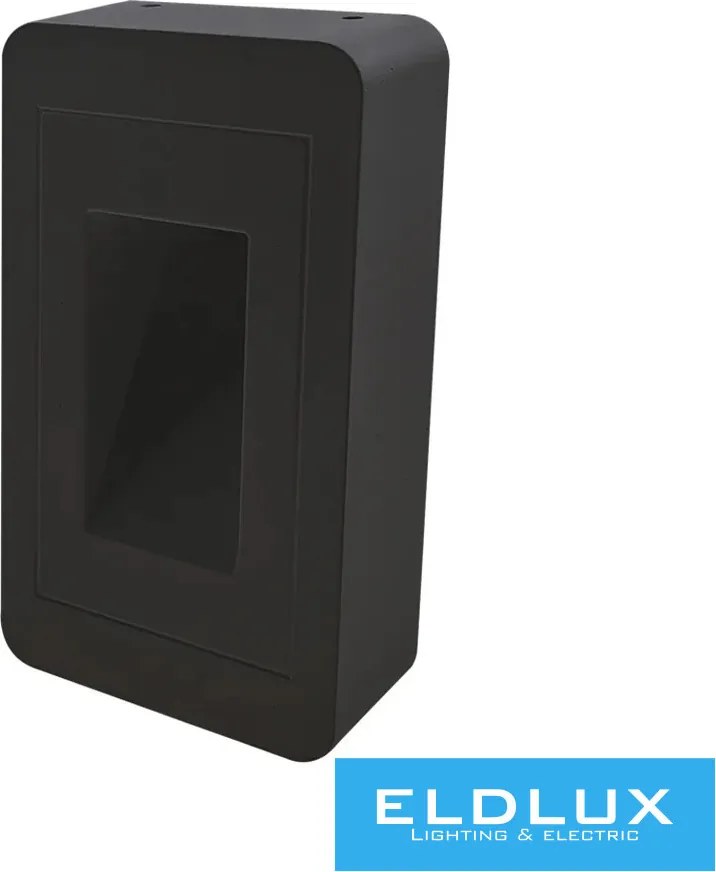UNIVERSO Lábazati LED lámpatest 12w 1000lm 3000k 120° IP65 fekete 160x90x36mm