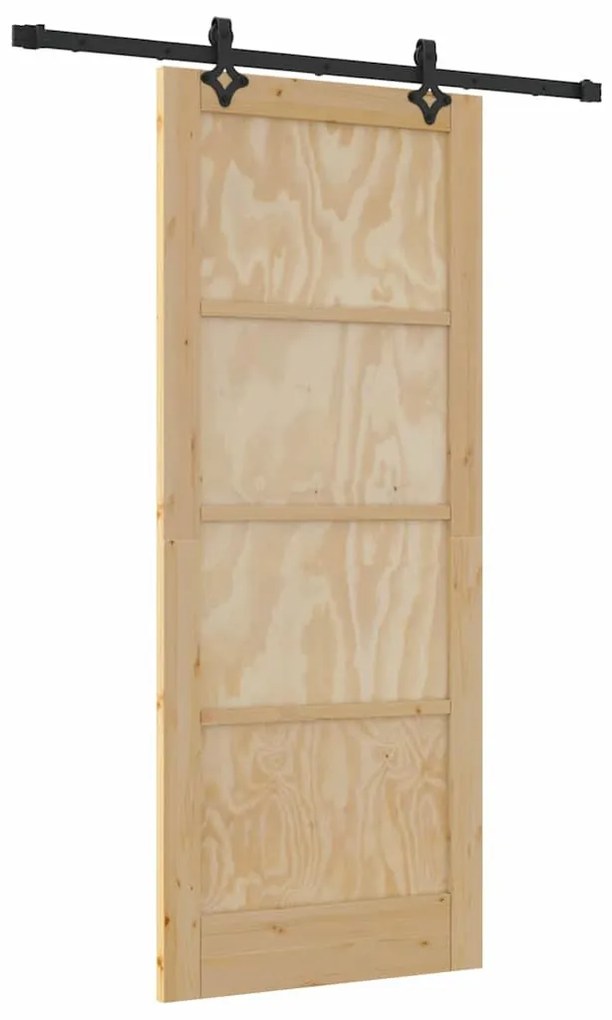 Csúszó Ajtó Készlet ORKDAL Természetes és fekete 83 x 202 cm