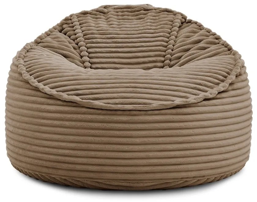 Barna kordbársony babzsákfotel Socrate – Bobochic Paris