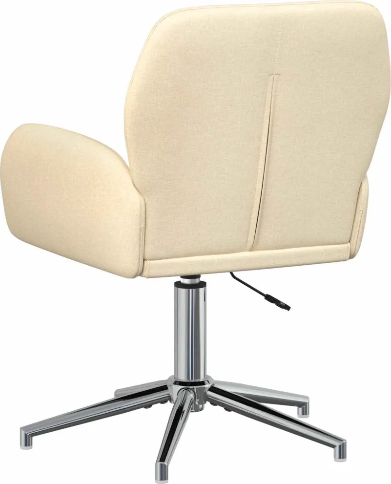vidaXL forgatható íróasztali szék 54 x 58 x 90 cm Krémszínű Szövet