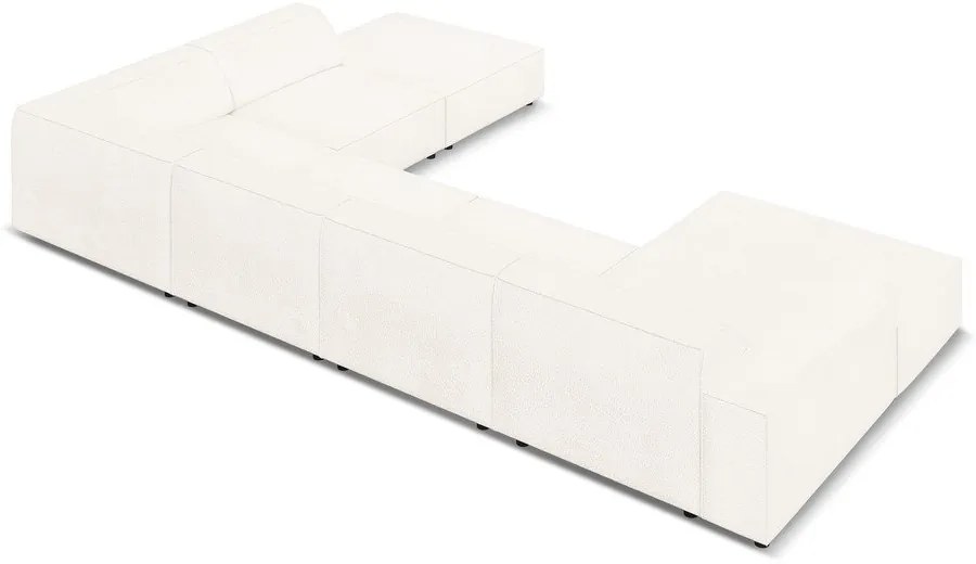 Bézs buklé szövet sarokkanapé (jobb oldali) Jodie – Micadoni Home