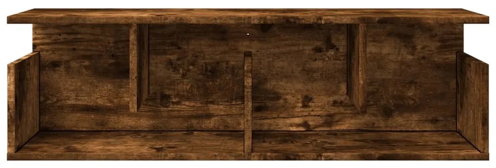 füstös tölgy színű szerelt fa faliszekrény 100 x 20 x 30 cm