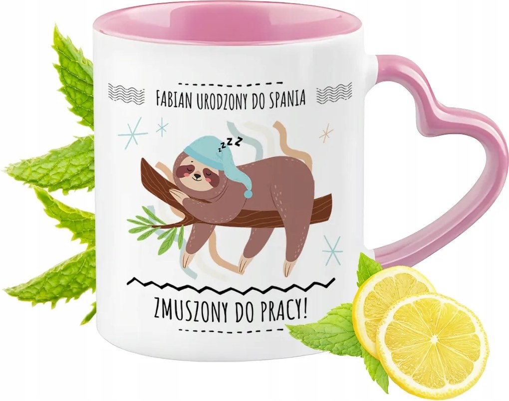 Fábián Bögre Rózsaszín Szív Alakú Füllel Kávé Ajándék