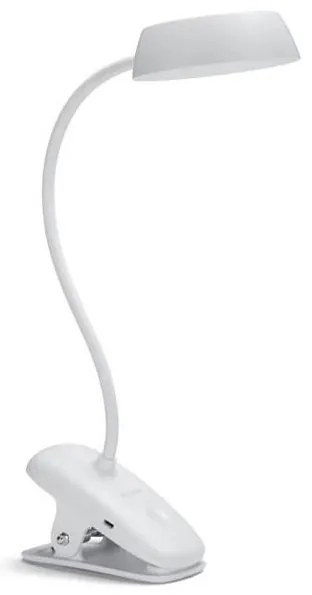 Philips DONUTCLIP LED/3W/5V 1200 mAh állítható fehér csíptetős lámpa