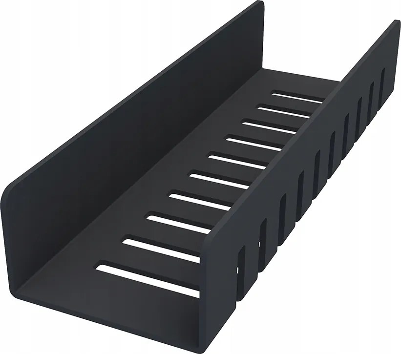 Nimco Unix fekete fürdőszobai polc, zuhanypolc, fúrásmentes 2091-L-30-90_