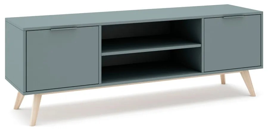 Szürkészöld TV-állvány 140x53x40 cm Pisco – Marckeric