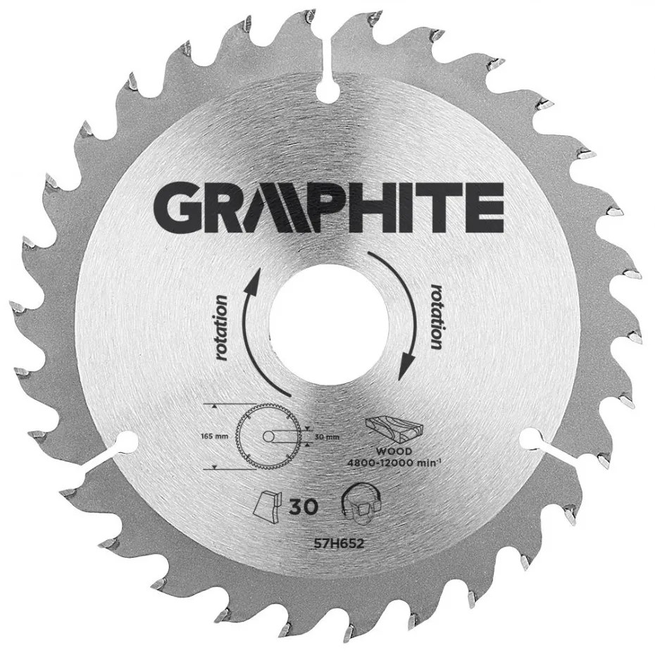 KŐRFŰRÉSZLAP 165*30MM HM 30FOG GRAPHITE