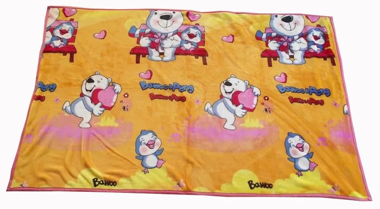 Bubu és Lulu Gyerek Pléd Ágytakaró Narancs 100 x 140 cm