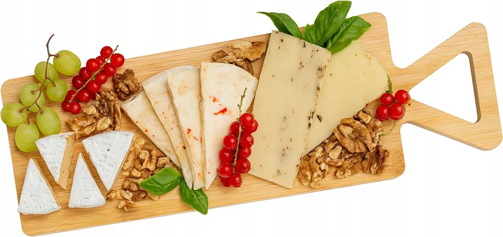 Bambusz vágódeszka 40,5x12,7x1,5cm tálaláshoz dekoratív Fa Ravi