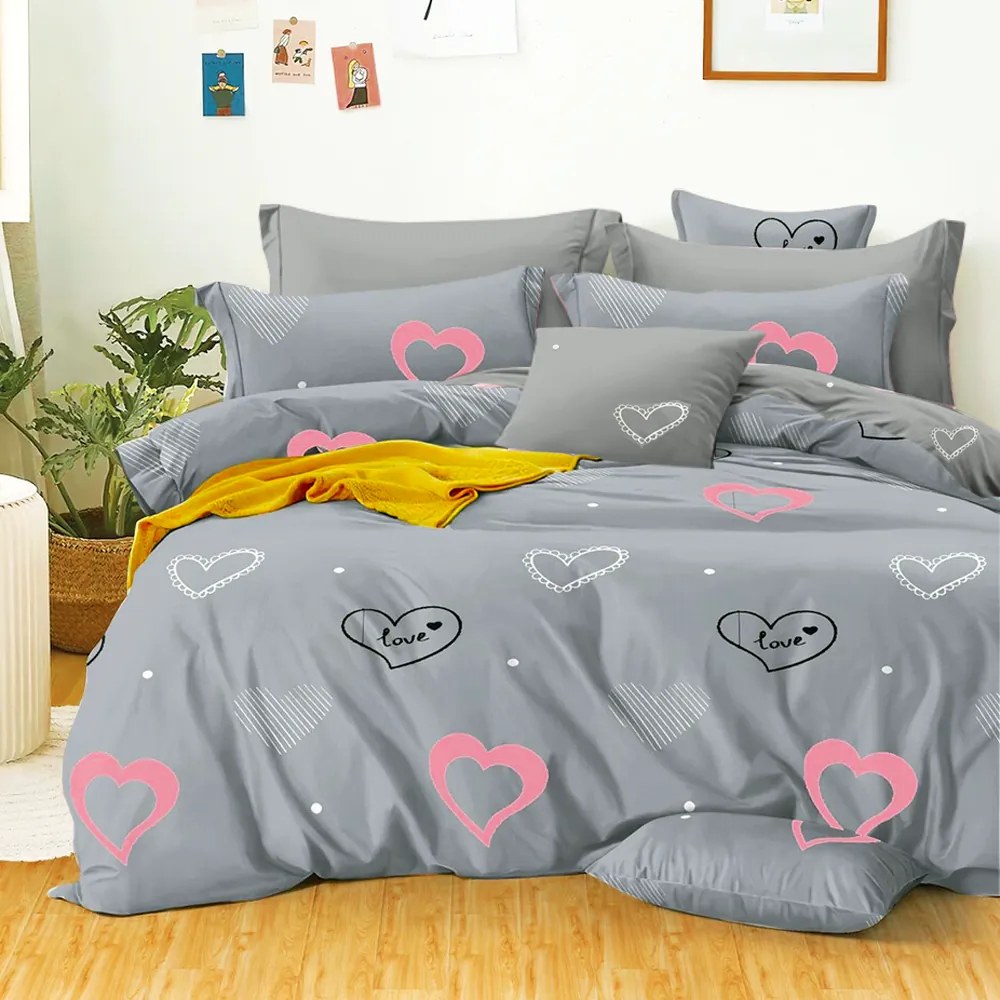 Pamut ágynemű Homa ROMEA GREY 7 részes 140X200 cm