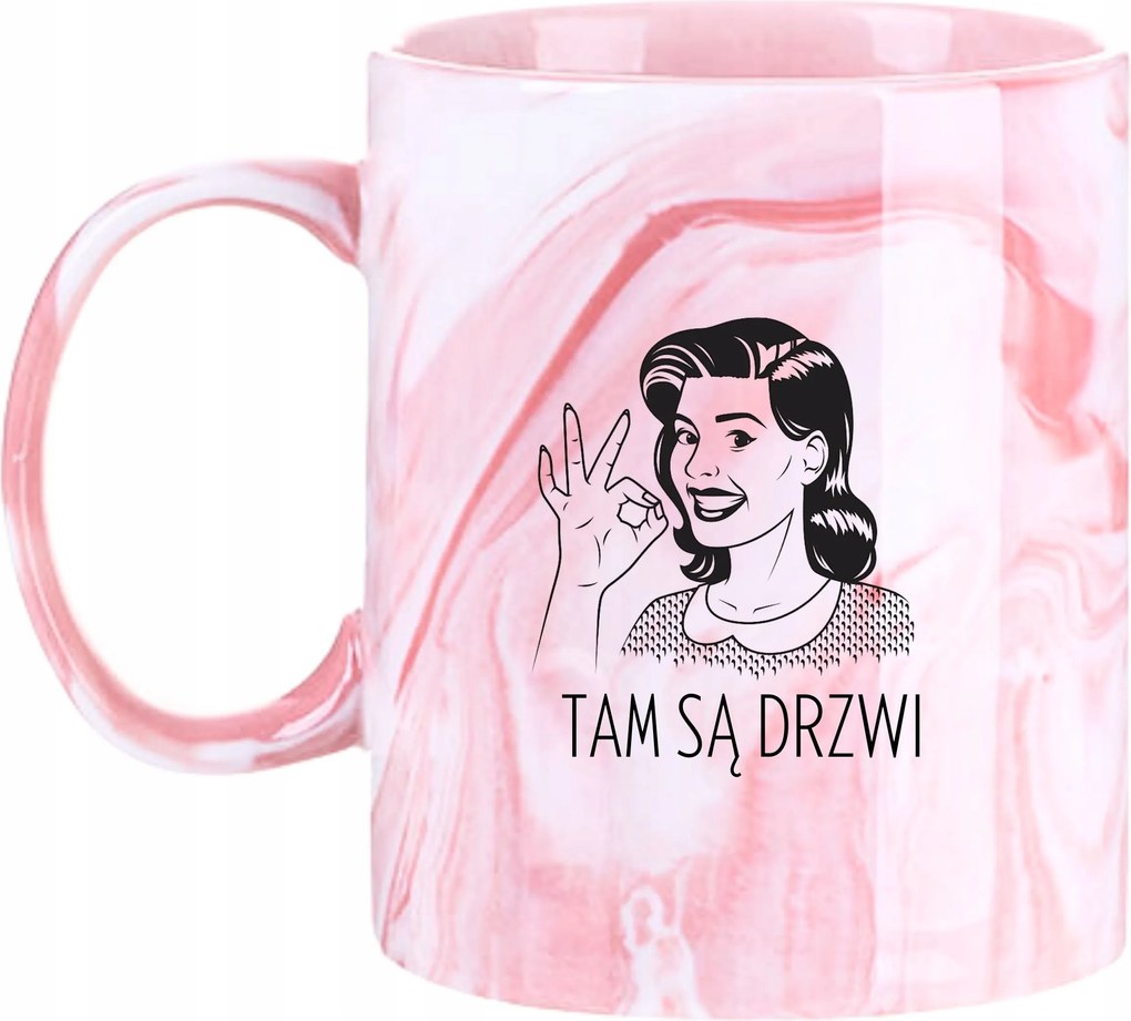 Bögre Márvány Ajándék Vicces Anyák Napja Van Ott Egy Ajtó