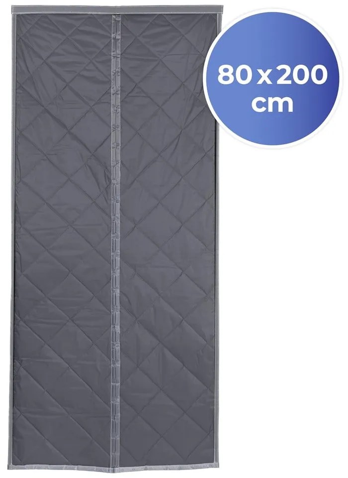 Szürke-ezüstszínű termo függöny ajtóra 80x200 cm – Maximex