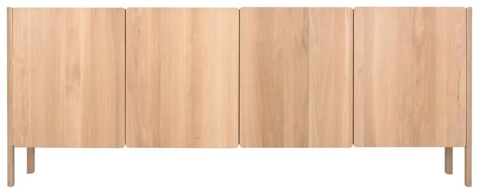 Natúr színű tölgyfa komód 220x85x42 cm Dvor – Gazzda