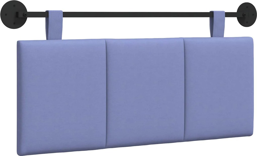 vidaXL Fali Fejtámla Falra szerelhető Farmerkék 110 x 55 x 5 cm szövet