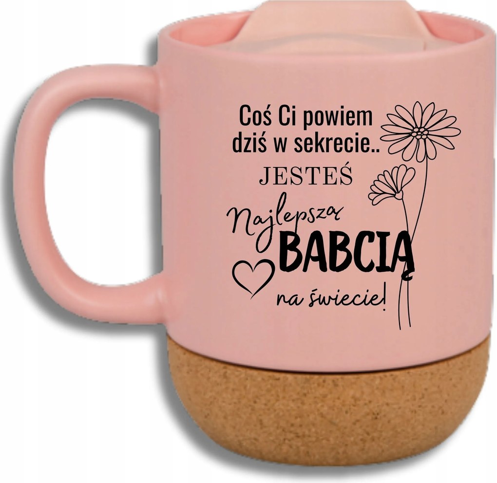 Rózsaszín Bögre Parafa Vicces Ajándék Nagymama Napja Mondok Neked Valamit Titokban