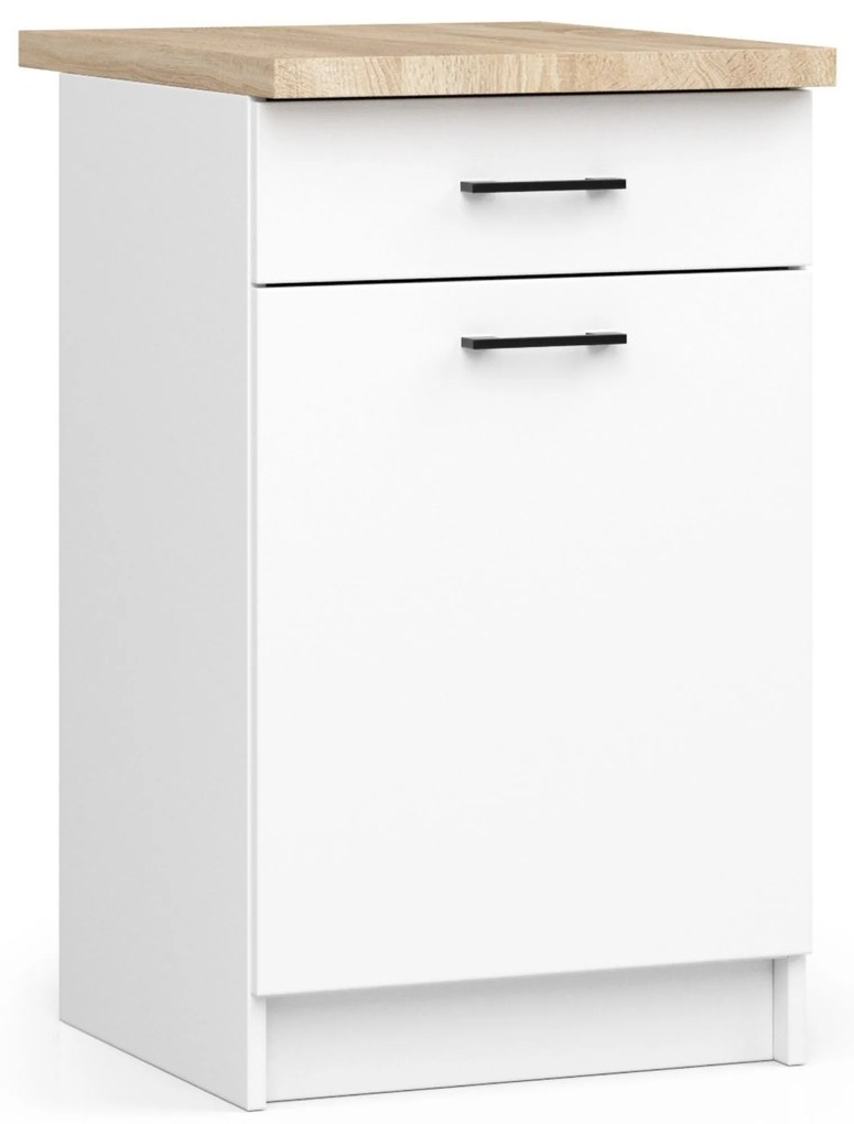 Alsó konyhaszekrény Ozara S50 SZ1 (fehér). Akció -13%. 1069450