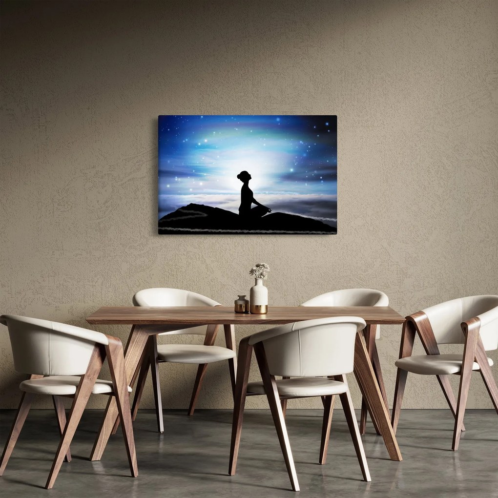Meditáló nő képe (90x60 cm)