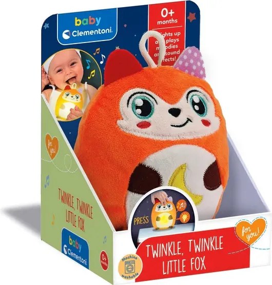 Róka Twinkle Twinkle éjszakai fény és játék Clementoni