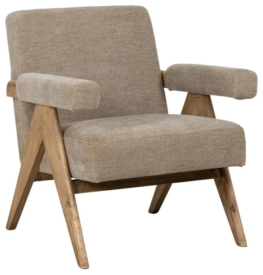 Bézs zsenília fotel Rest – Ixia