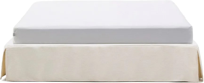 Fehér kárpitozott franciaágy ágytámla nélkül 160x200 cm Jaira – Kave Home