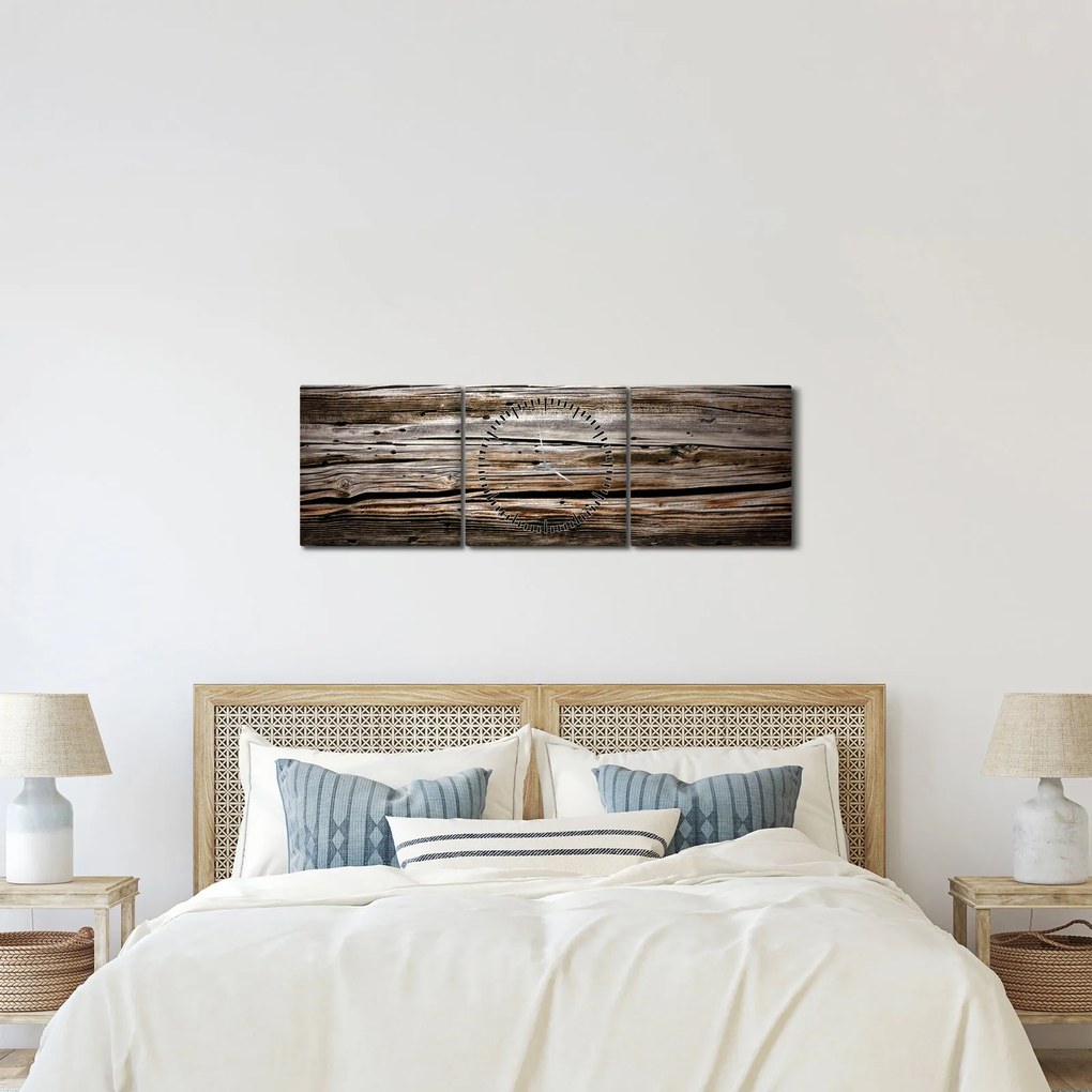 Kép - fűrészáru (órával) (90x30 cm)