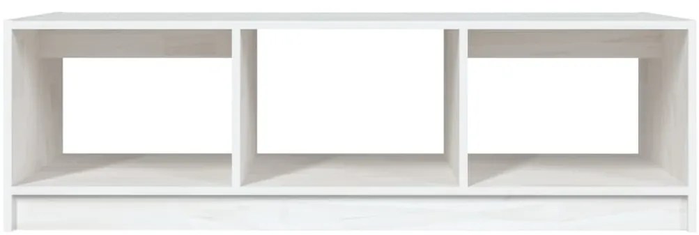 Fehér tömör fenyőfa dohányzóasztal 110 x 50 x 34 cm