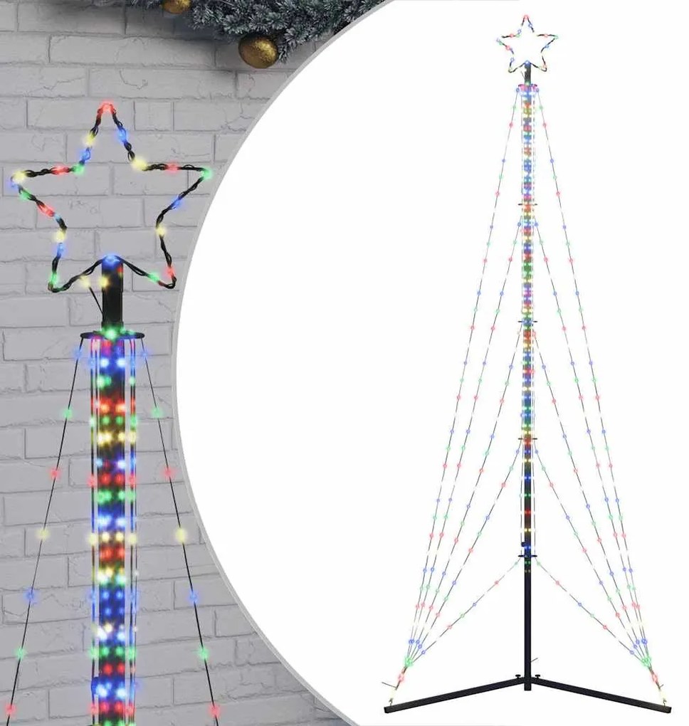színes LED karácsonyfa 525 LED 302 cm
