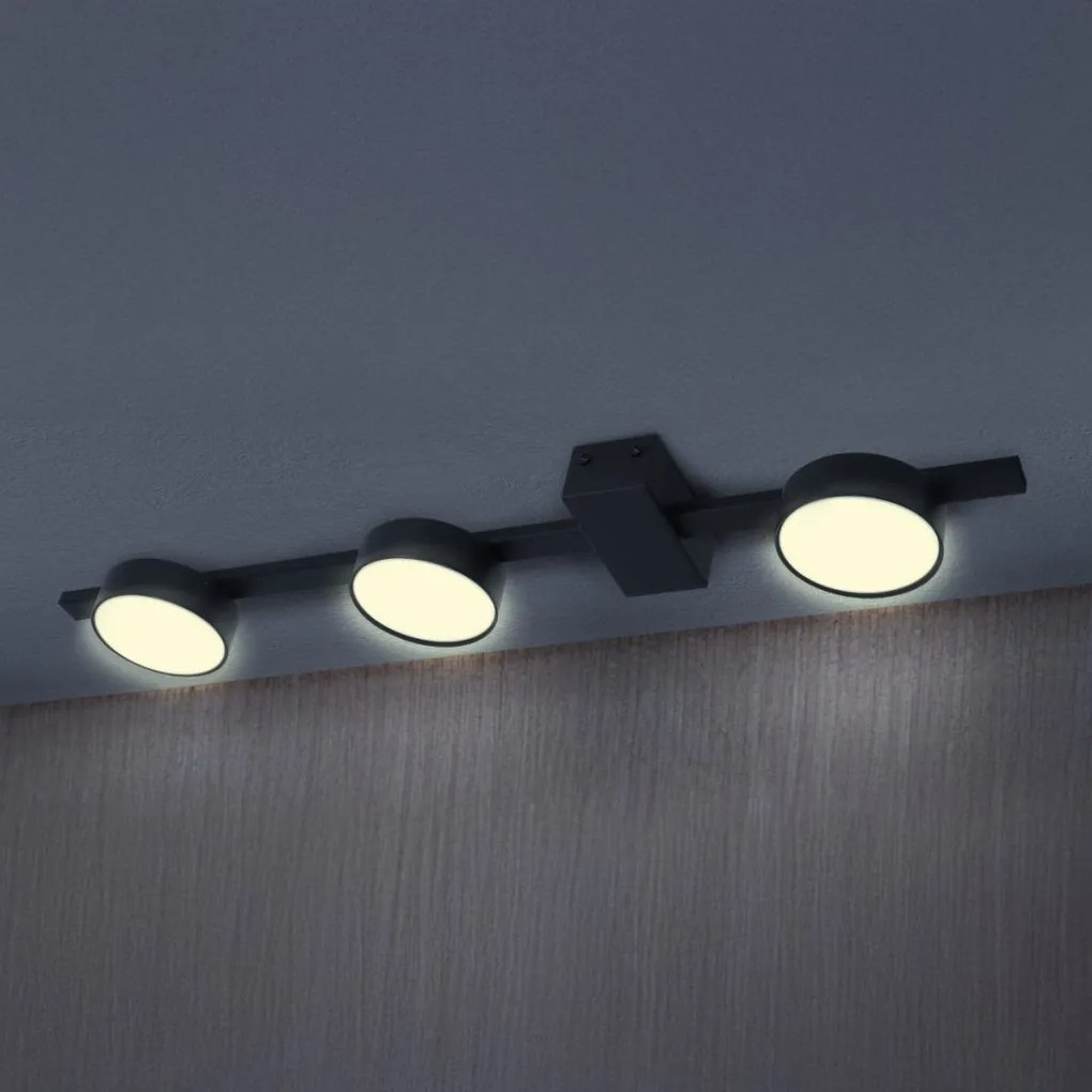 POLUX 326263 JOY Modern LED Mennyezeti Lámpa Fekete GX53 IP20