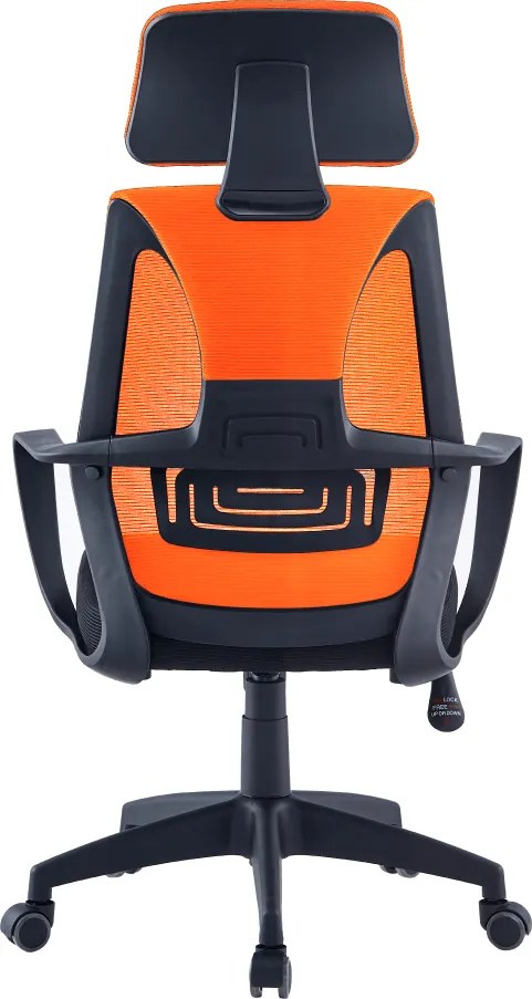 Irodai szék, fekete/narancssárga, TAXIS NEW